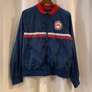 Nintendo Super Mario Bros Jacket‎ Windbreaker Size Small Box Lunch Blue 2018